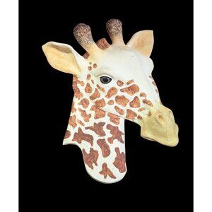 Home Interiors Giraffe Wall Hanging Plaque   Decorative Art 8"2003